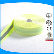 good quality 5cm reflective flourescent polyester ribbon for safety garments